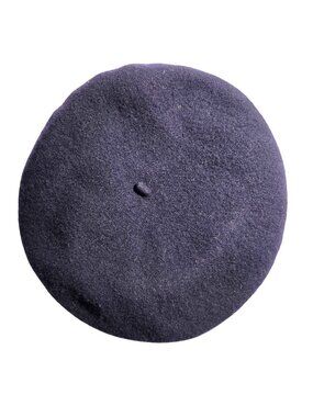 Beret Hat DKNY winter navy blue Multicolor Trim Women